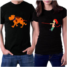 Load image into Gallery viewer, Couple Clothing Rabbit Surf &amp; Girl And DogT Shirt