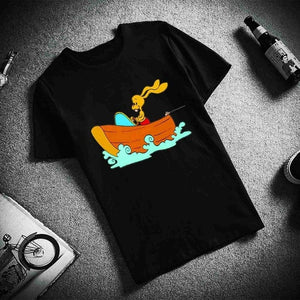 Couple Clothing Rabbit Surf & Girl And DogT Shirt