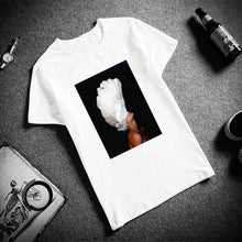 Load image into Gallery viewer, Birds Butterfly Feather  Cotton O Neck T Shirt